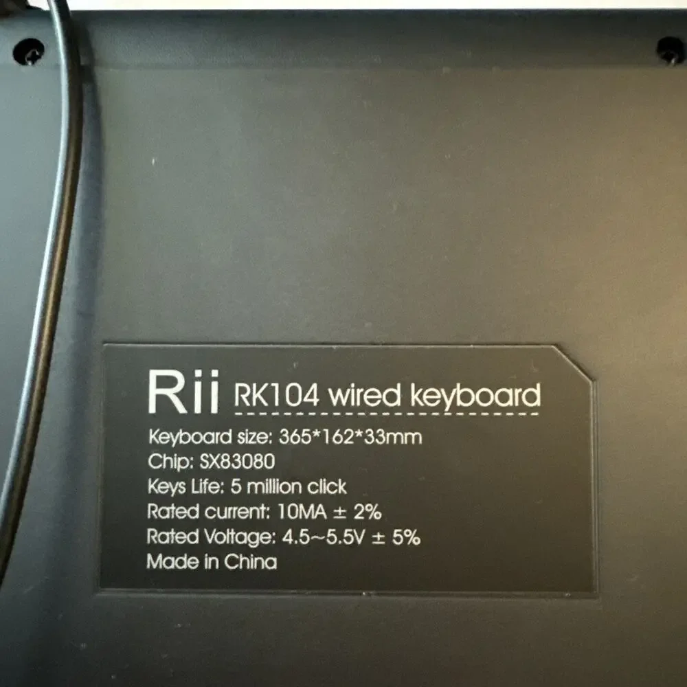 Rii Mixed Color LED Backlit Multimedia Gaming Keyboard RK104 New Open Box
